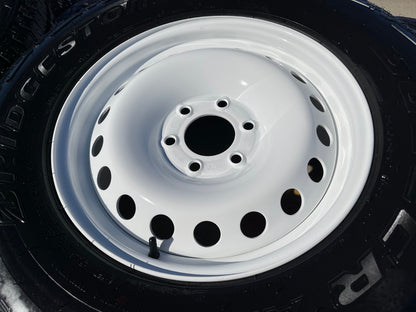 (4) 17" INEOS Grenadier OEM steel wheels rims WHITE tires 2024 2025 2026 NEW