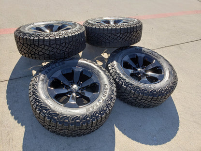 18" Dodge Ram 1500 Rebel Black OEM wheels rims 2671 tires 2023 2024 2025 NEW