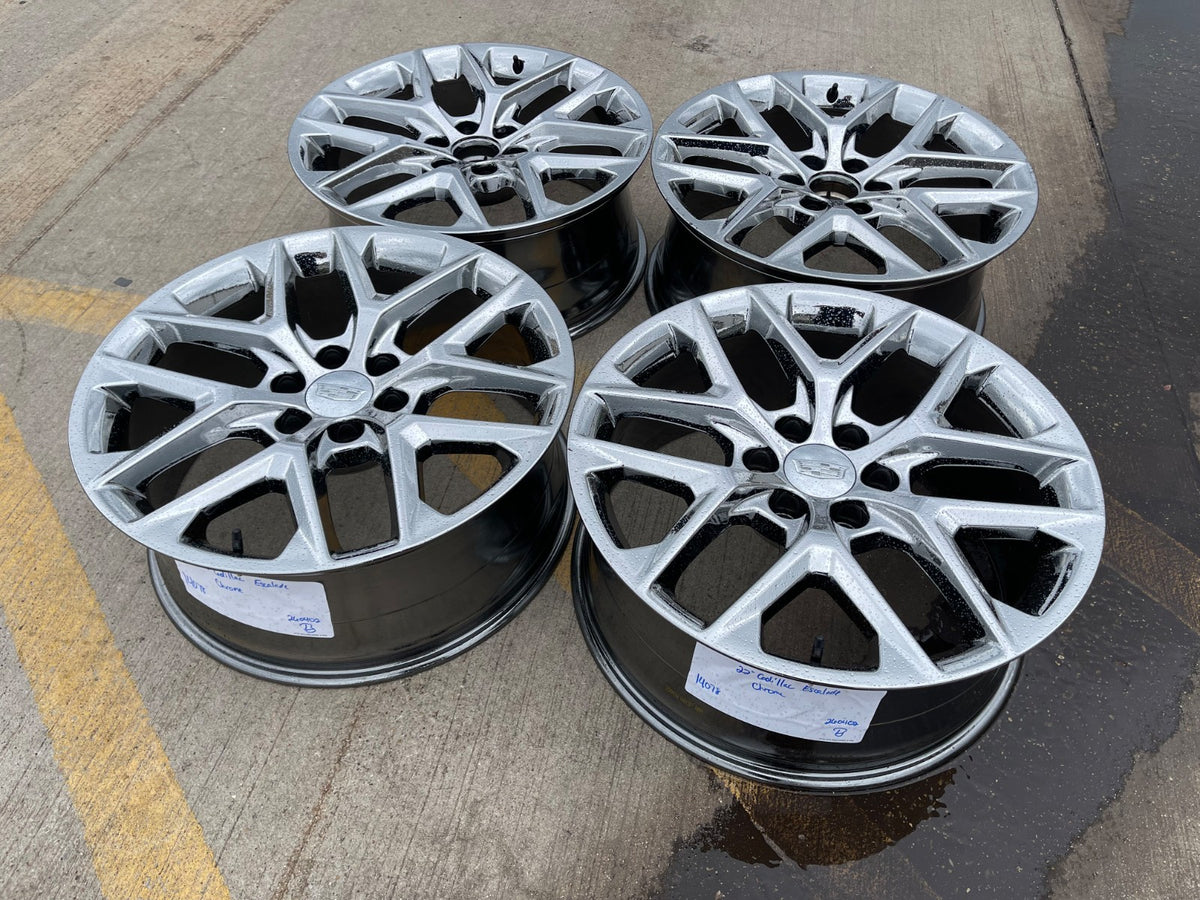 22" GMC Yukon Sierra DENALI OEM 14078 wheels rims CHROME 2025 2026 2027 SET NEW