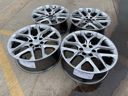 22" GMC Yukon Sierra DENALI OEM 14078 wheels rims CHROME 2025 2026 2027 SET NEW