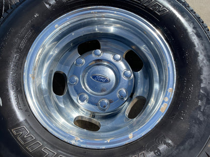 17" Ford F-350 Dually OEM 10477 10478 rims wheels SET tires MICHELIN A/T2