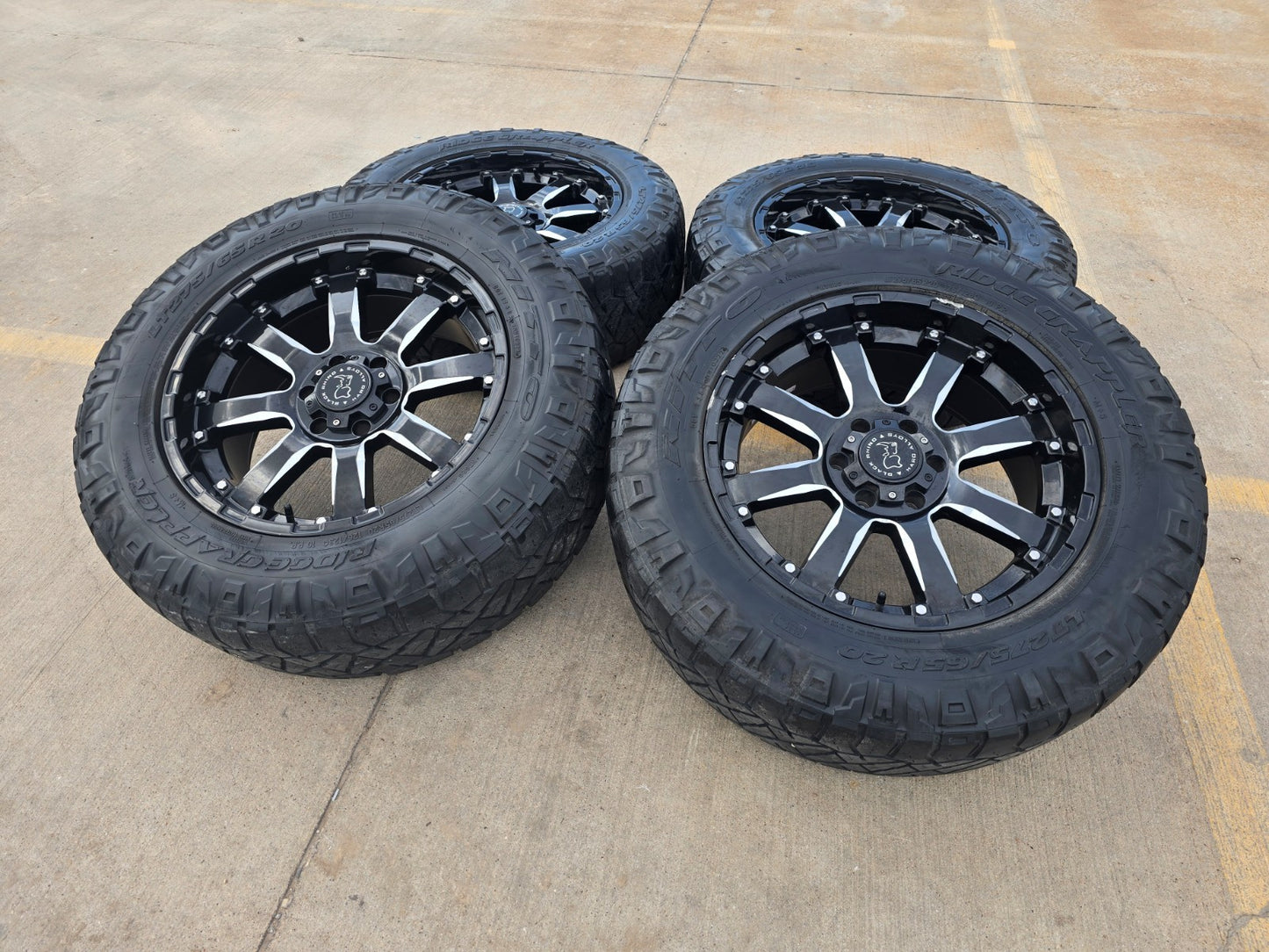 20x9 20" Black Rhino Sierra Chevy Silverado RAM Tacoma wheels rims 6x139 6x5.5
