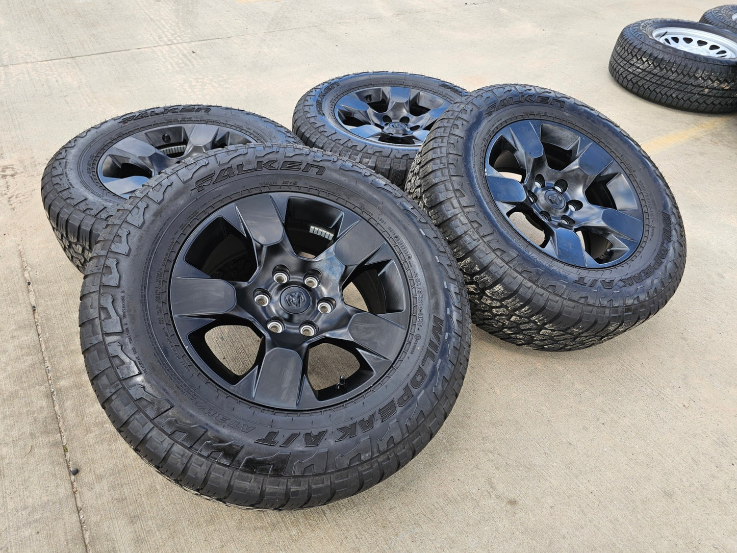 18" Ram 1500 OEM 2669 wheels rims black 2022 2023 2024 2025 2026 FALKEN A/T3
