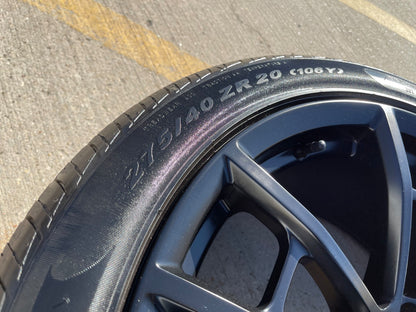 (1) 20" Dodge Charger SRT HELLCAT OEM 2605 2715 wheel rim tire spare PIRELLI