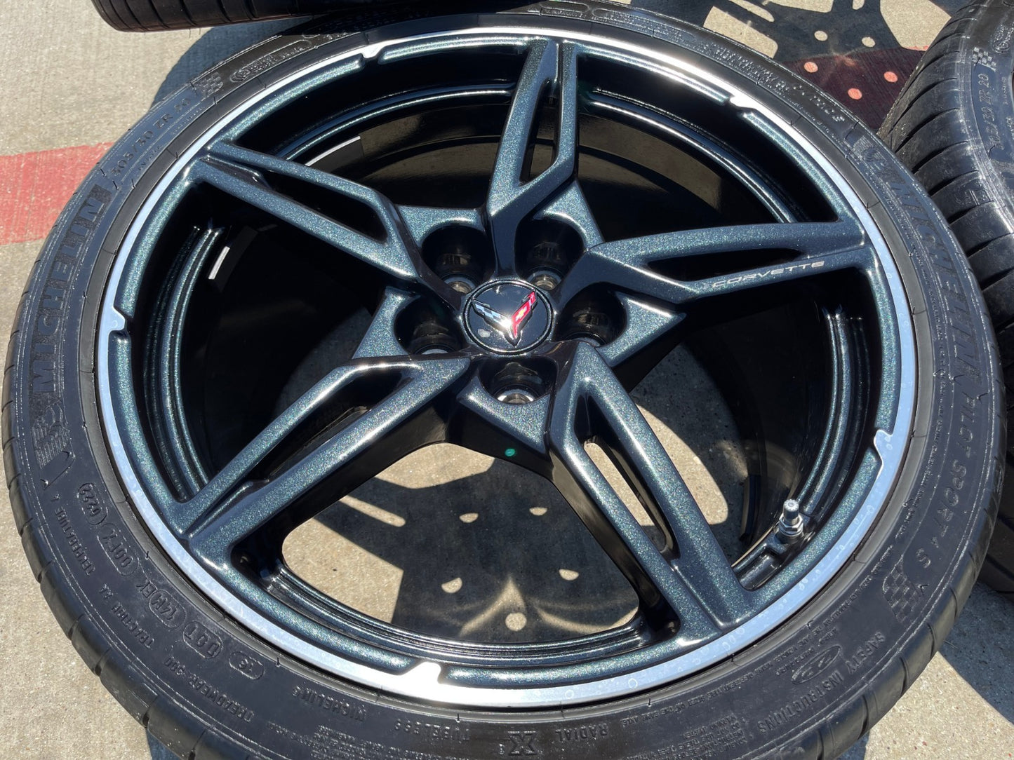 19" + 20" Chevy Corvette C8 OEM 14007 14008 wheels rims 2022 2023 2024 2025