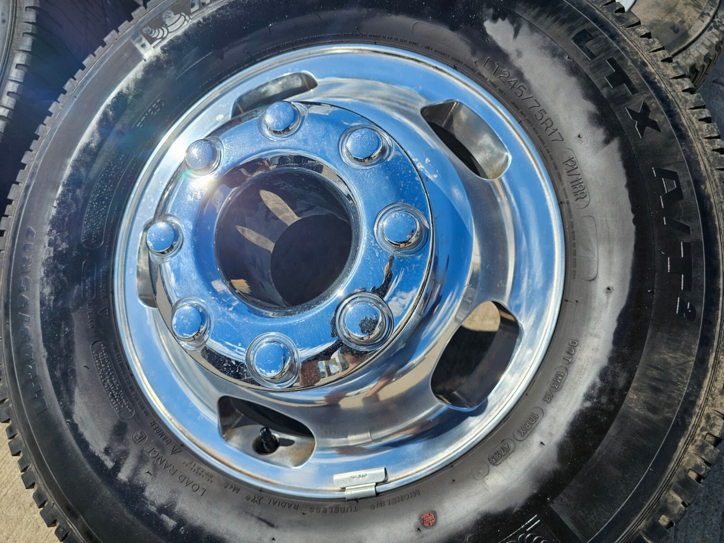 17" Ford F-350 Dually OEM 14077 14078 rims wheels 2023 2024 2025 MICHELIN