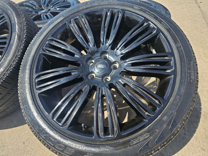 22" Land Rover Range DEFENDER OEM 72328 72331 wheels rims black PIRELLI