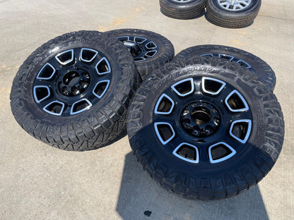 20" Ford F-250 F-350 OEM Lariat Platinum wheels rims 10486 tires SET NITRO 35"