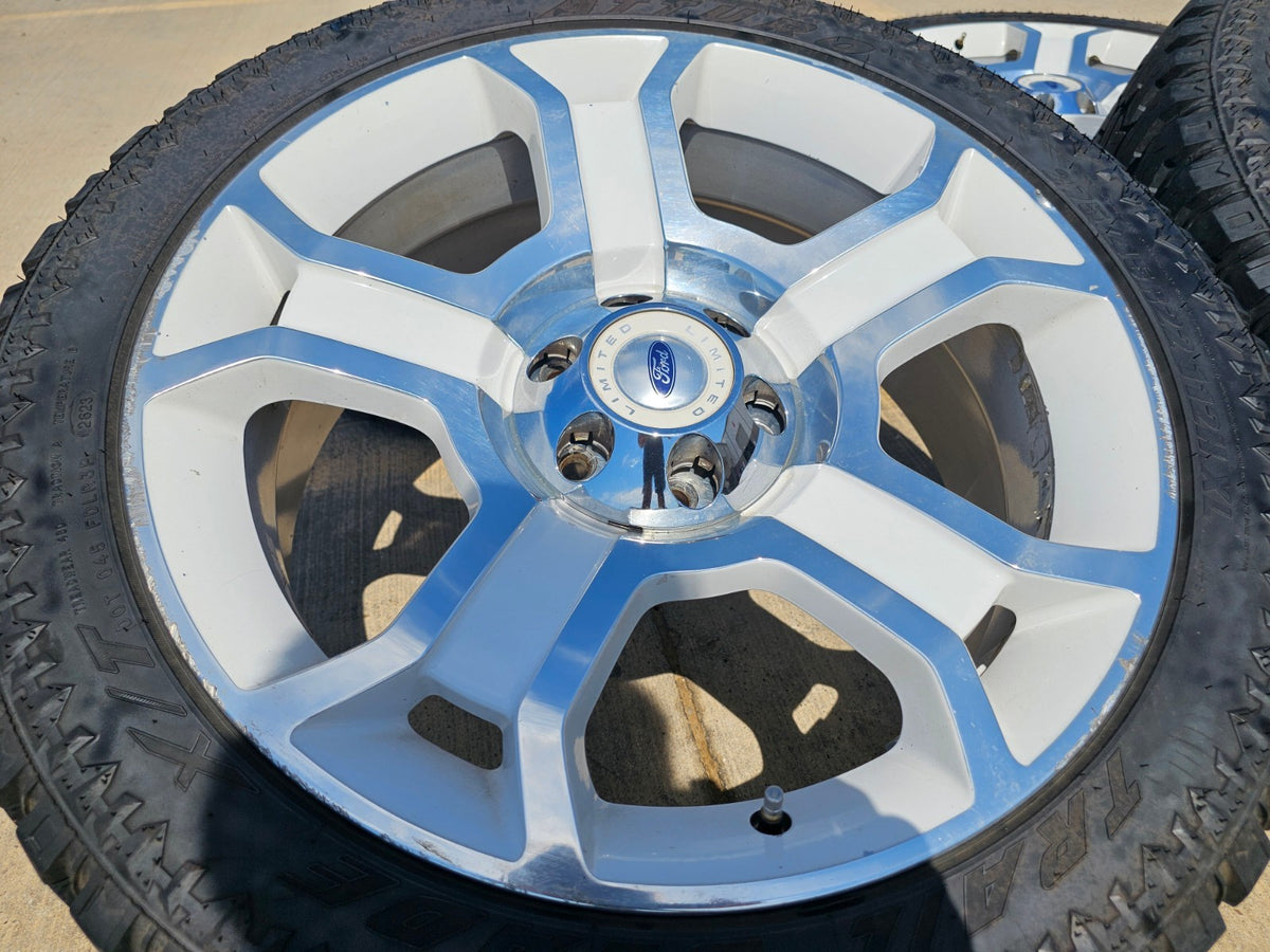 22" Ford F-150 LIMITED OEM 3750 white rims wheels Expedition SET