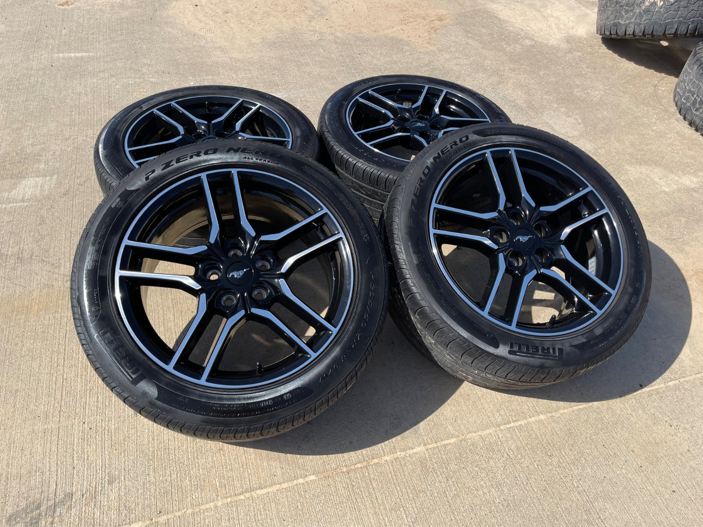 18" Ford Mustang GT OEM 10157 BLACK wheels rims SET 2021 2022 2023 2025 2026
