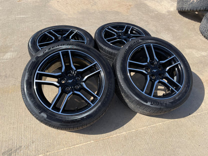 18" Ford Mustang GT OEM 10157 BLACK wheels rims SET 2021 2022 2023 2025 2026