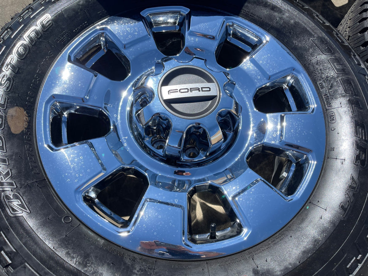 20" Ford F-250 F-350 OEM 10295 25085 10552 chrome wheels rims BRIDGESTONE SET