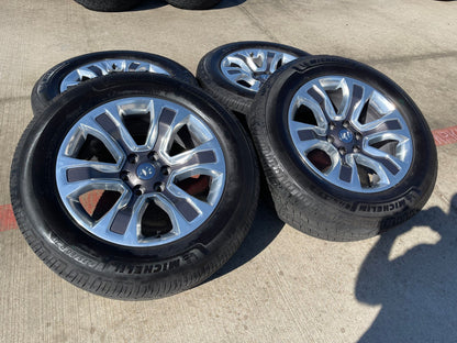 20" Dodge Ram 1500 OEM Laramie Long Horn 2678 2682 wheels rims MICHELIN DEFENDER