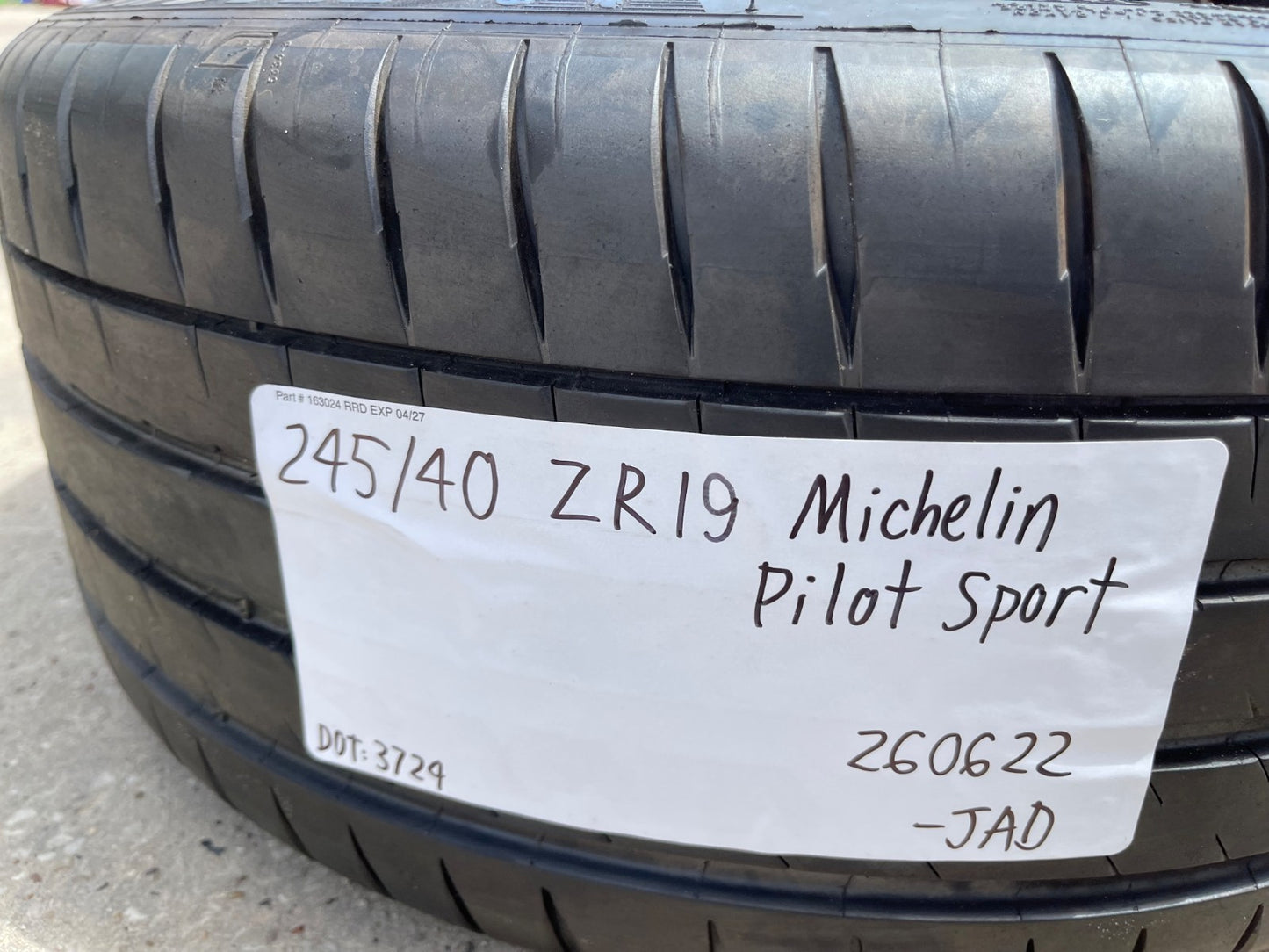 (4) 245/40/19 Michelin Pilot Sport 4S 94Y 245/40R19 tires