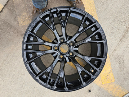19x10 Chevy Corvette STINGRAY C7 OEM wheel rim 5734 5736 black FRONT 2017 2018