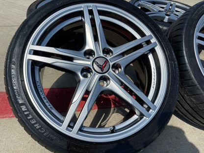 19" + 20" Chevy Corvette Z06 C8 OEM FORGED wheels rims MICHELIN SET