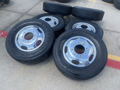 17" Ford F-350 Dually OEM 3618 3619 rims wheels SET tires FIRESTONE