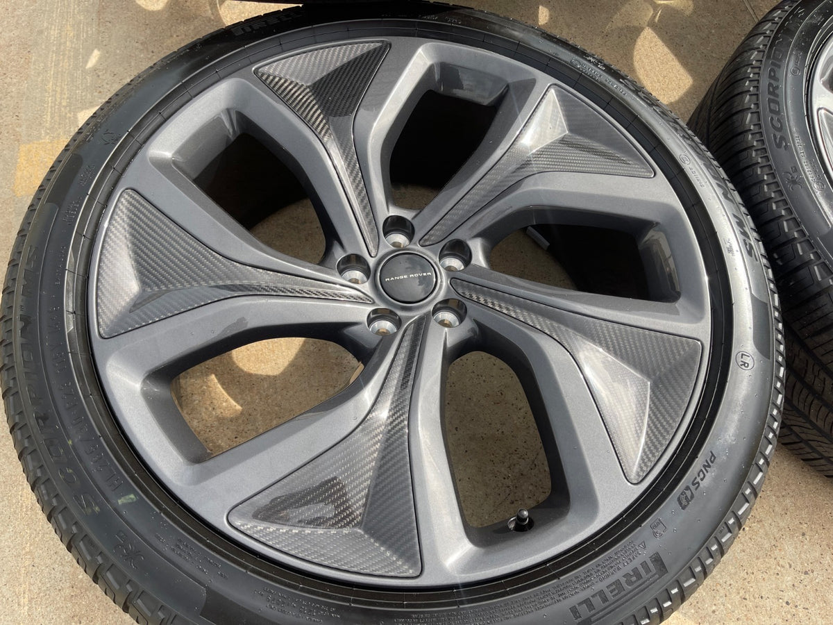 23" Land Rover Range CARBON OEM 72386 wheels rims SET 2025 2026 2027 PIRELLI NEW