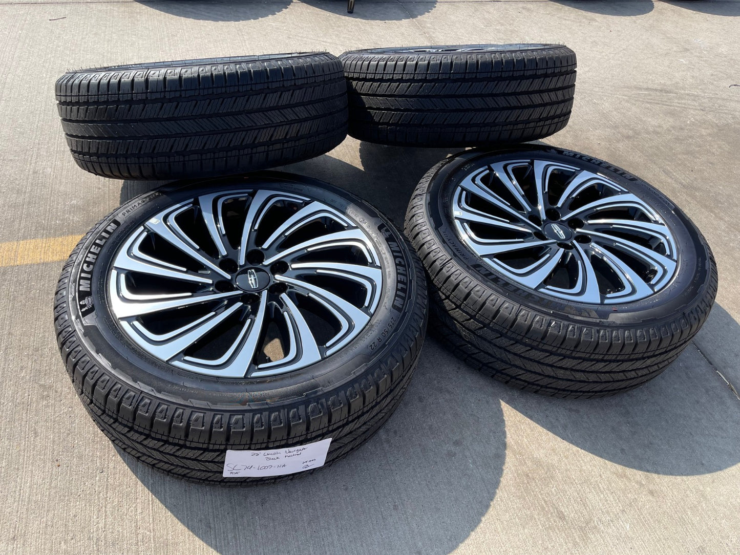 22" Lincoln Navigator OEM 10666 rims wheels BLACK LABEL 2025 2026 MICHELIN NEW