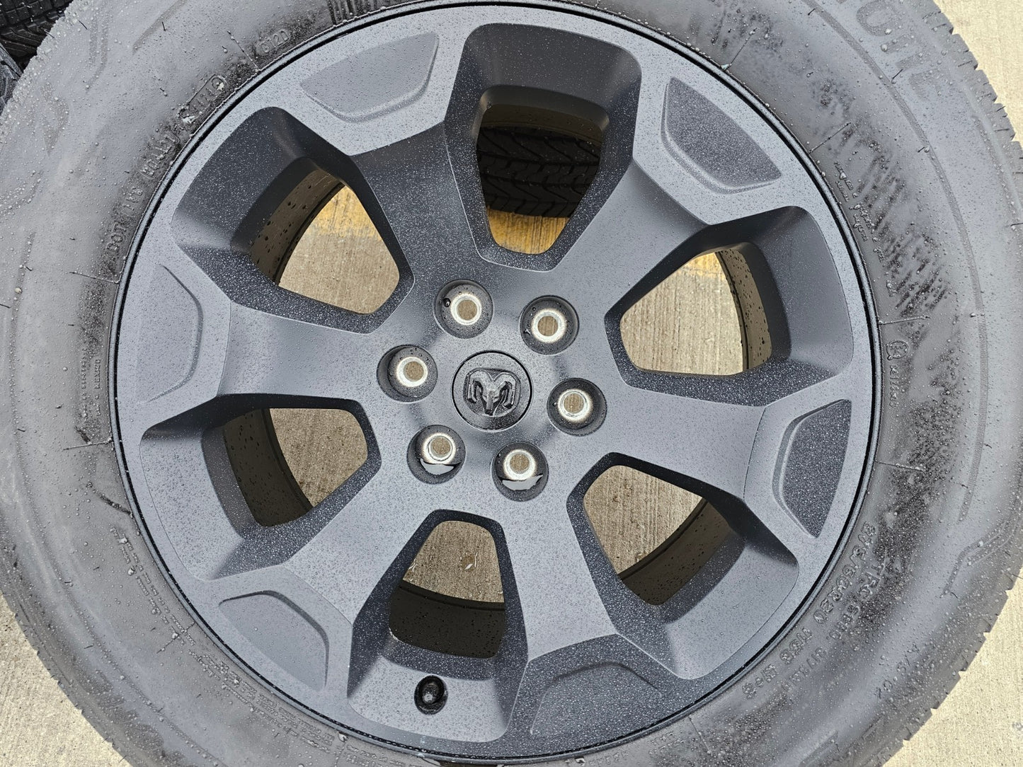 20" Dodge Ram 1500 OEM Laramie Black 2680 wheels rims 2024 2025 2026 BRIDGESTONE