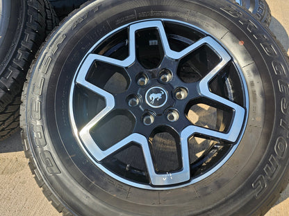 18" Ford Ranger Bronco wheels rims tires black 95213 tires 2023 2024 2025 NEW