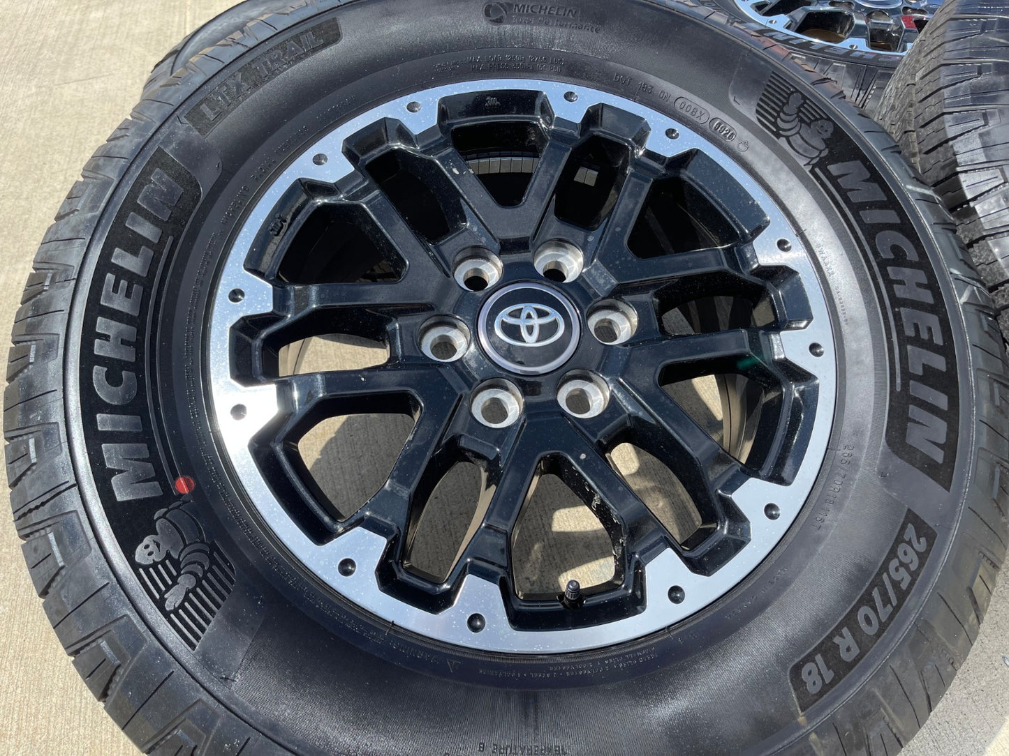 18" Toyota Tundra TRD OEM black wheels rims 75273 Sequoia SET MICHELIN NEW
