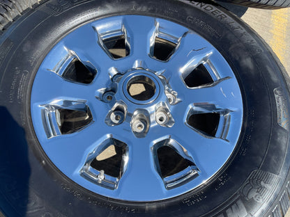 20" Ford F-250 King Ranch Lariat OEM 10100 CHROME rims wheels MICHELIN SET