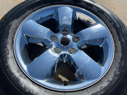 (1) 20" Dodge Ram 1500 OEM 2495 wheel rim chrome tire spare BRIDGESTONE