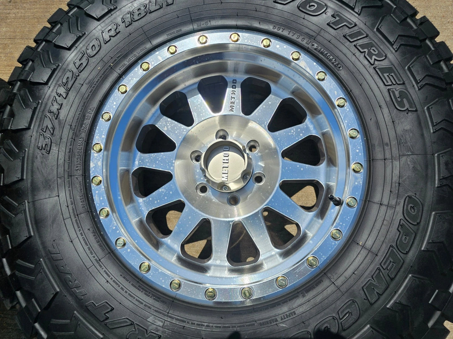 18x9 18" Method MR302 wheels rims Chevy RAM 1500 Tacoma 6x139 6x135 TOYO 37"