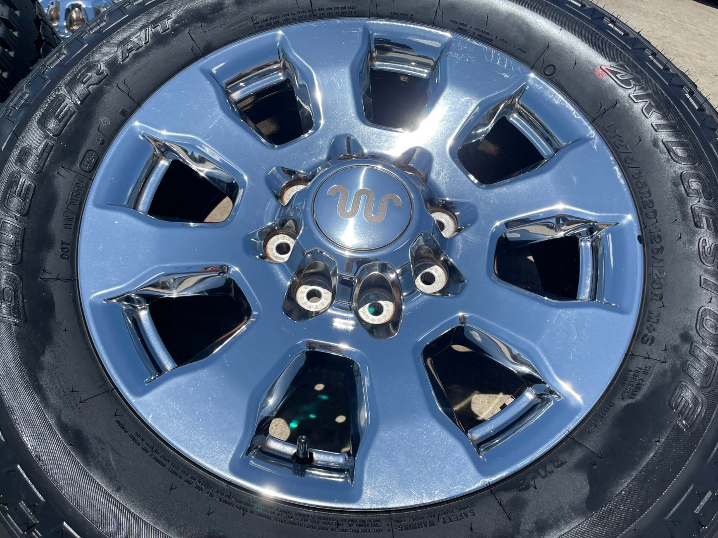 20" Ford F-250 King Ranch Lariat OEM 10100 rims wheels CHROME NEW BRIDGESTONE