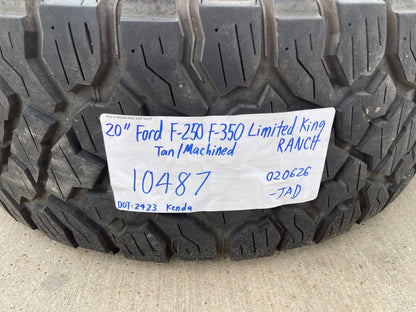 20" Ford F-250 F-350 OEM 10487 LIMITED KING RANCH tan wheels rims tires 35"