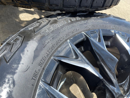 20" Fuel D804 Flame Blackout Chevy Silverado RAM 1500 wheels rims 6x139 6x5.5
