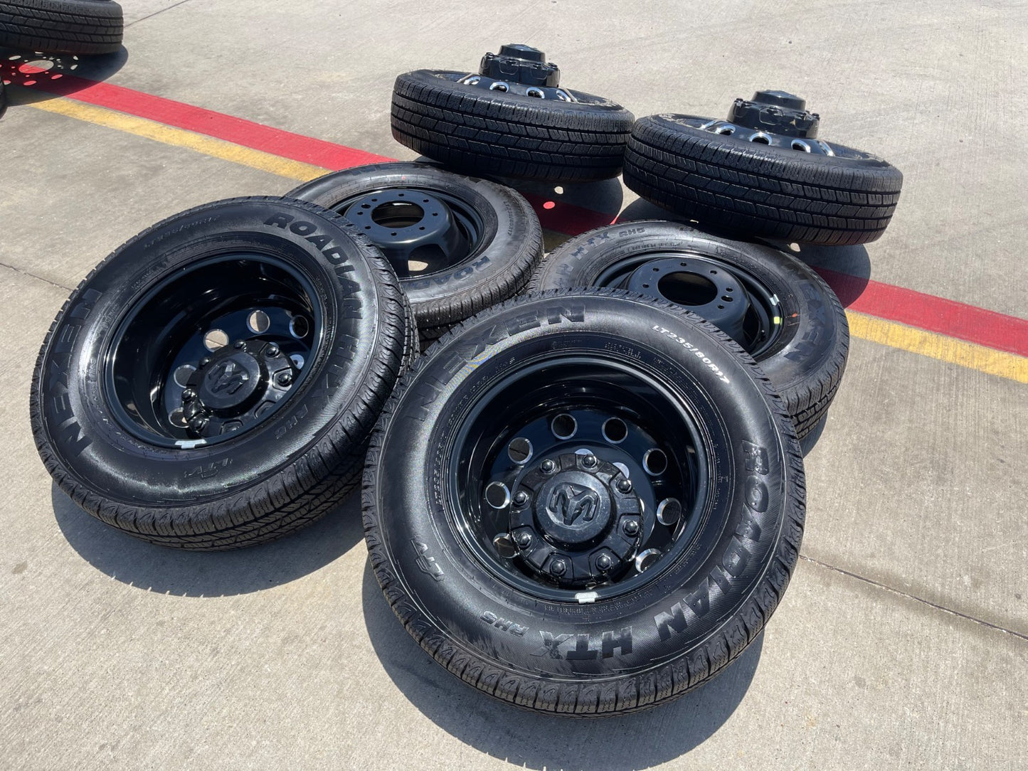 17" Dodge Ram 3500 Dually Laramie wheels rims 2706 2707 OEM black SET NEW
