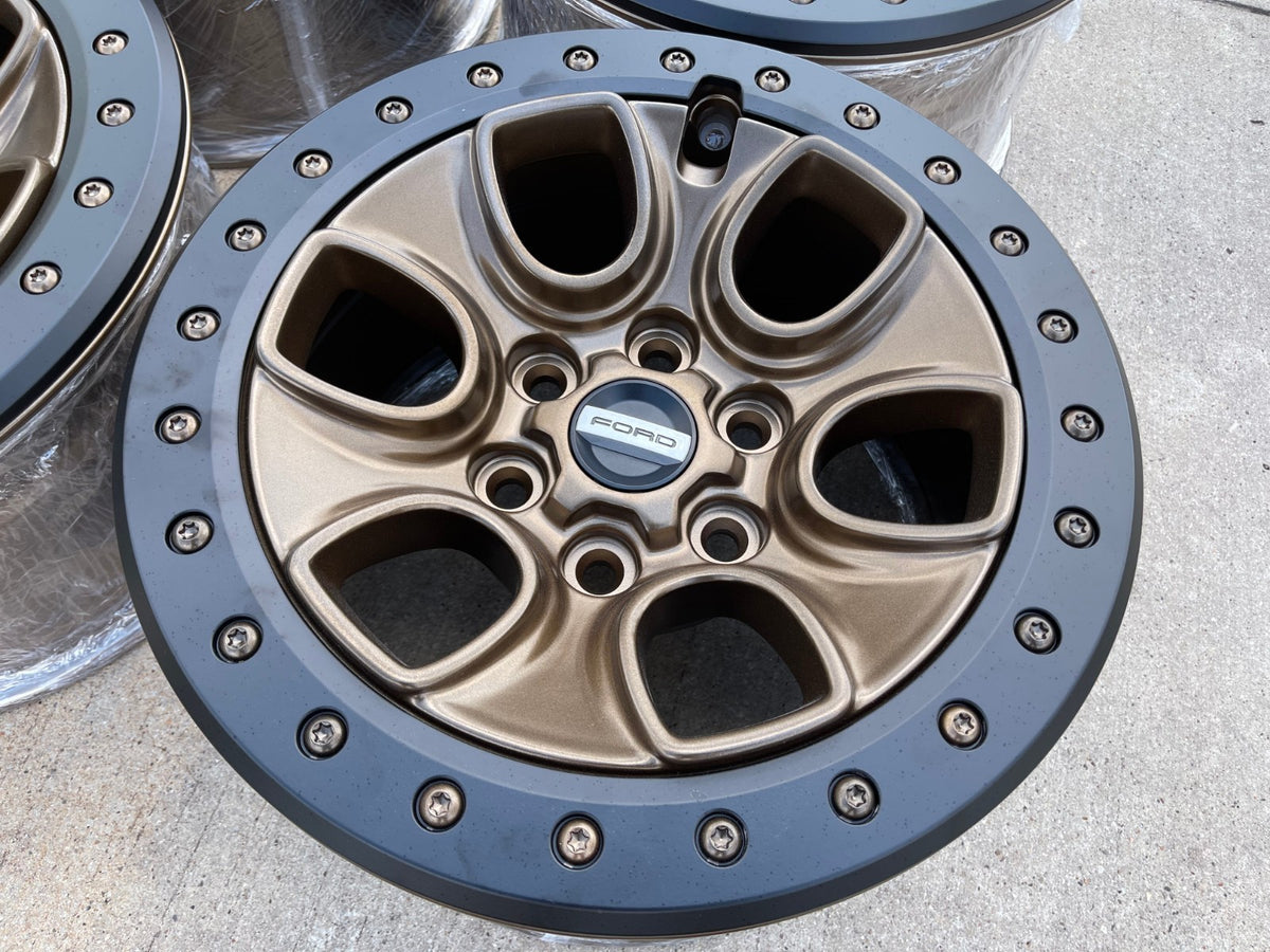17" Ford F-150 Raptor OEM BEADLOCK rims wheels 10459 95210 BRONZE 2026 2027 NEW