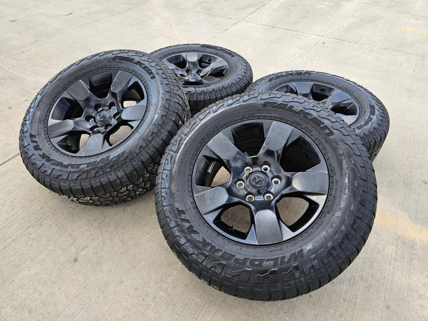 18" Ram 1500 OEM 2669 wheels rims black 2022 2023 2024 2025 2026 FALKEN A/T3