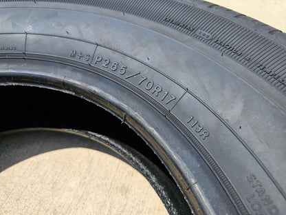 (1) 265/70/17 Goodyear Wrangler SR-A tire P265/70R17 113R M+S NEW