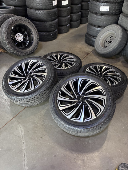 22" Lincoln Navigator OEM 10666 rims wheels BLACK LABEL MICHELIN NEW