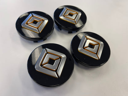 (4) Rivian R1T R1S OEM center caps black 2022 2023 2024 2025 2026