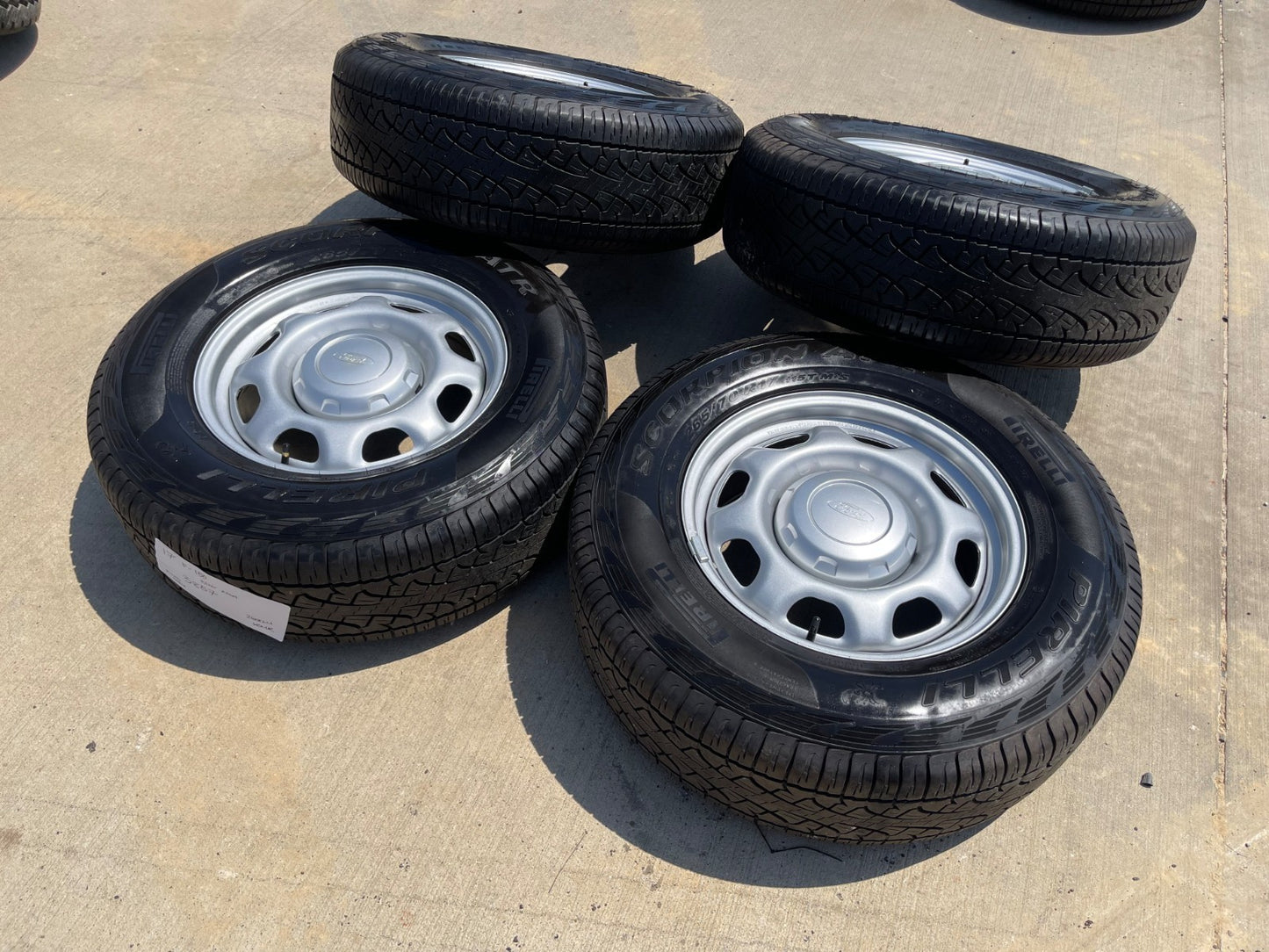17" Ford F-150 OEM rims wheels 3857 steel SET PIRELLI A/T