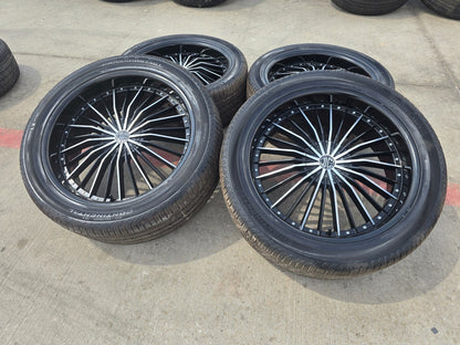 22" 22x9 2Crave N26 Jeep Grand Cherokee L Dodge Durango wheels rims tires