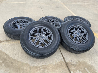 17" Jeep Wrangler Rubicon OEM wheels rims 9324 Gladiator SET BRIDGESTONE A/T