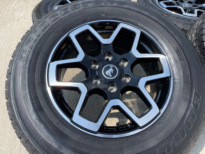 18" Ford Bronco wheels rims black 95213 Ranger SET BRIDGESTONE DUELER A/T NEW