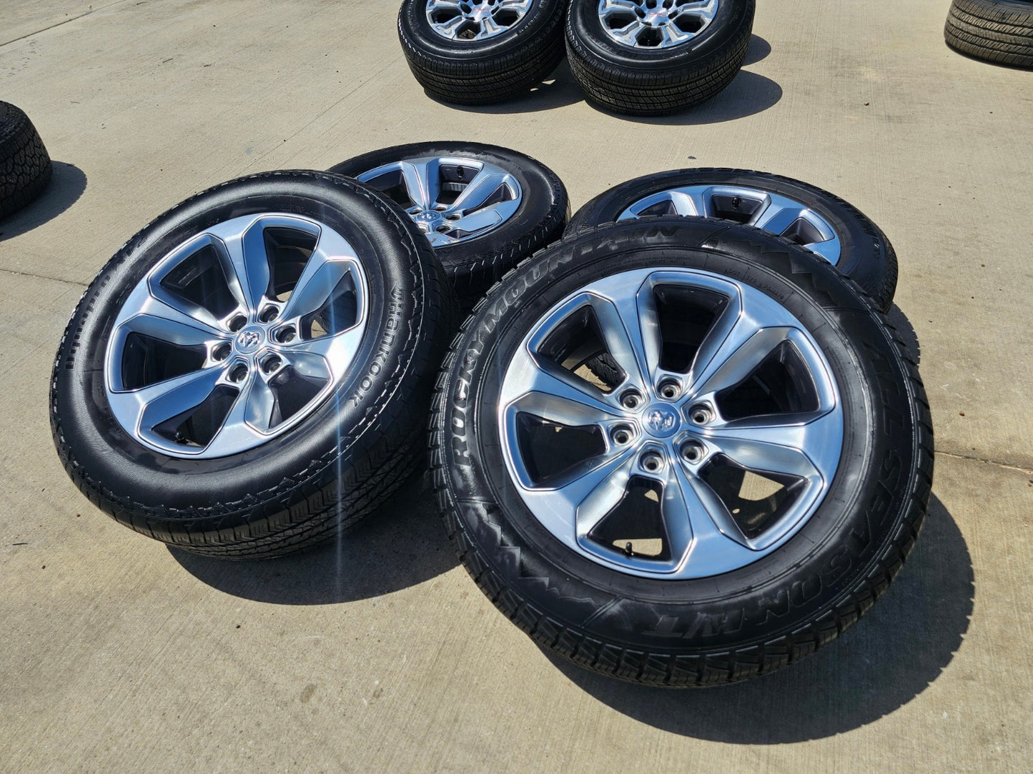 20" Dodge Ram 1500 OEM Laramie Long Horn wheels rims 2681 tires SET HANKOOK