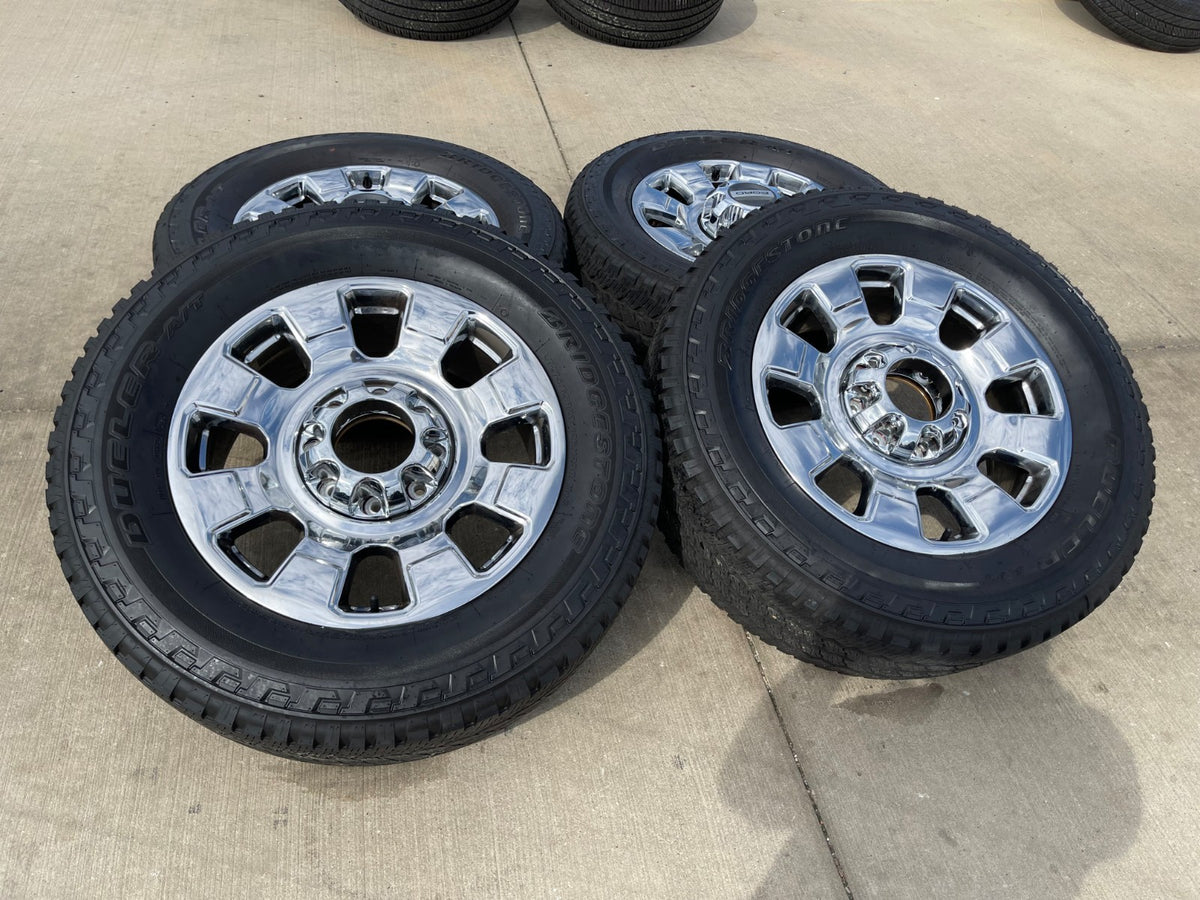 20" Ford F-250 F-350 OEM 10295 25085 10552 chrome wheels rims SET BRIDGESTONE