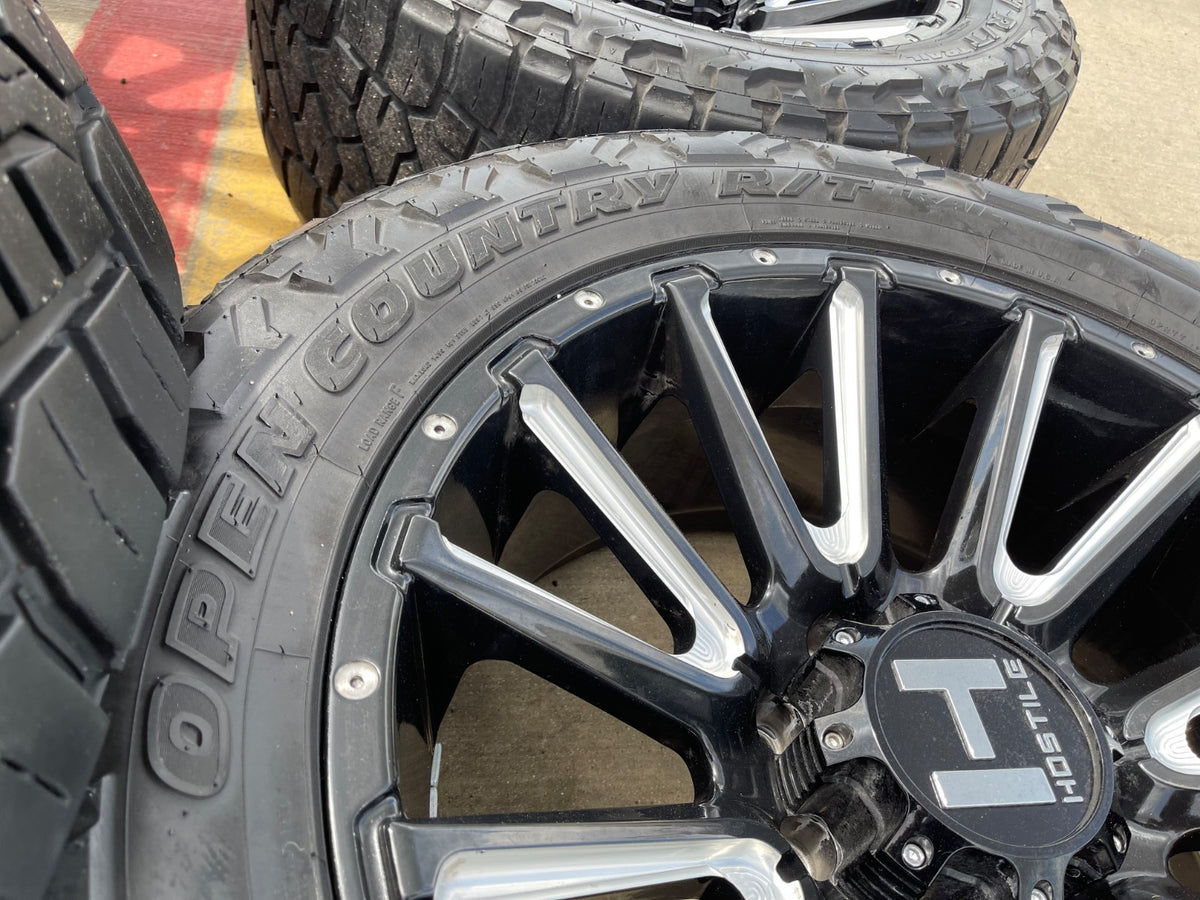 22x10 22" Hostile H123 Typhoon wheels rims 8x165 8x6.5 Chevy GMC Ram 2500 3500