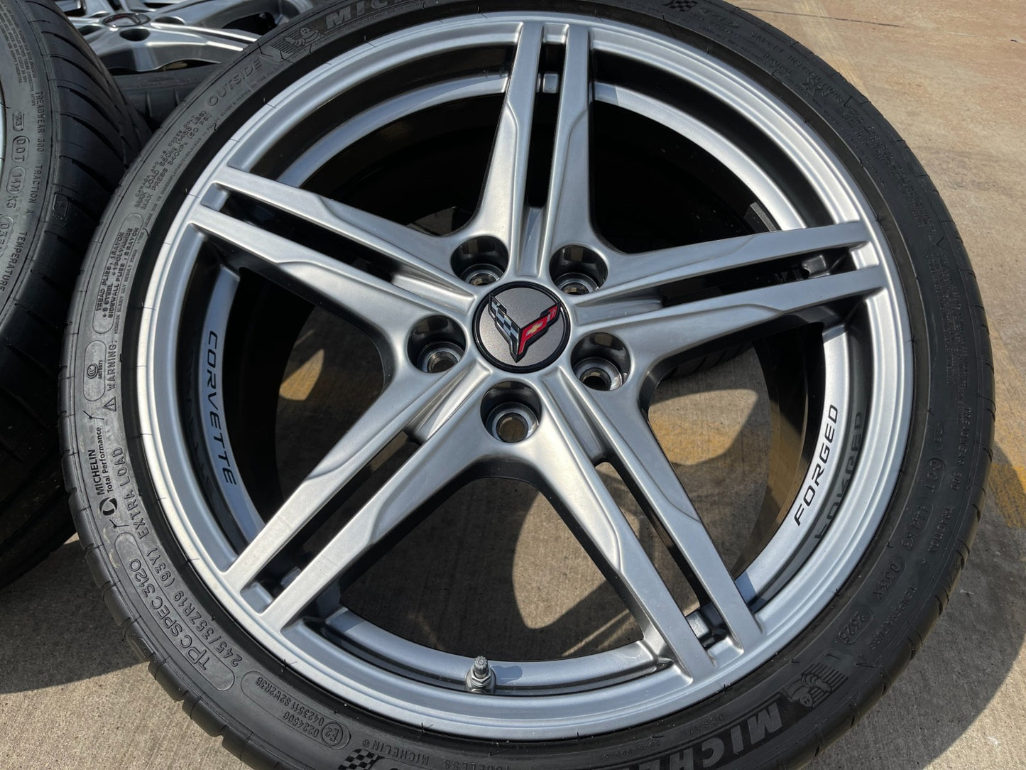 19" + 20" Chevy Corvette Z06 C8 OEM FORGED 94027 94028 wheels rims 2024 2026