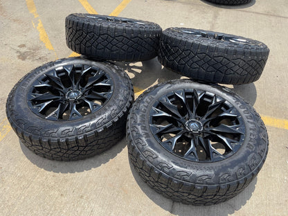 20" Fuel D804 Flame Blackout Chevy Silverado RAM 1500 wheels rims 6x139 6x5.5