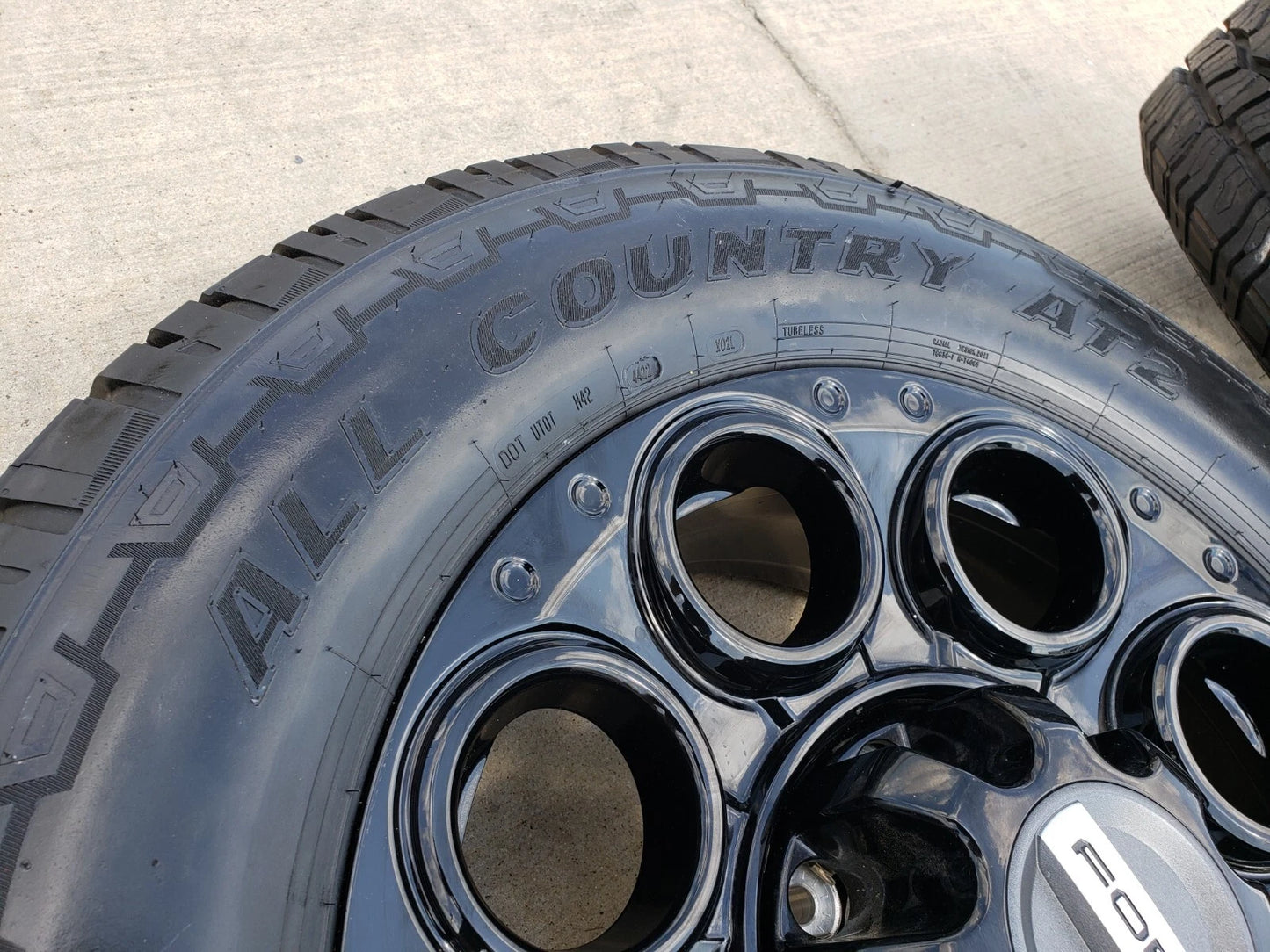 20" Ford F-250 F-350 OEM black TREMOR wheels rims 10299 10484 A/T2 tires NEW