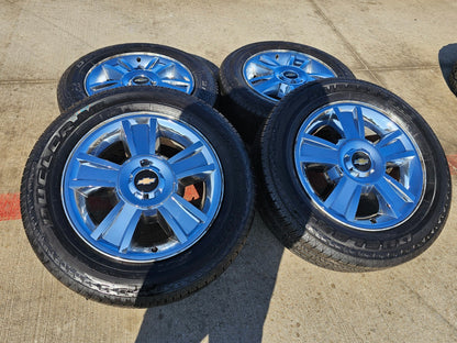 20" Chevy Silverado Tahoe Suburban chrome OEM 5416 wheels rims tires