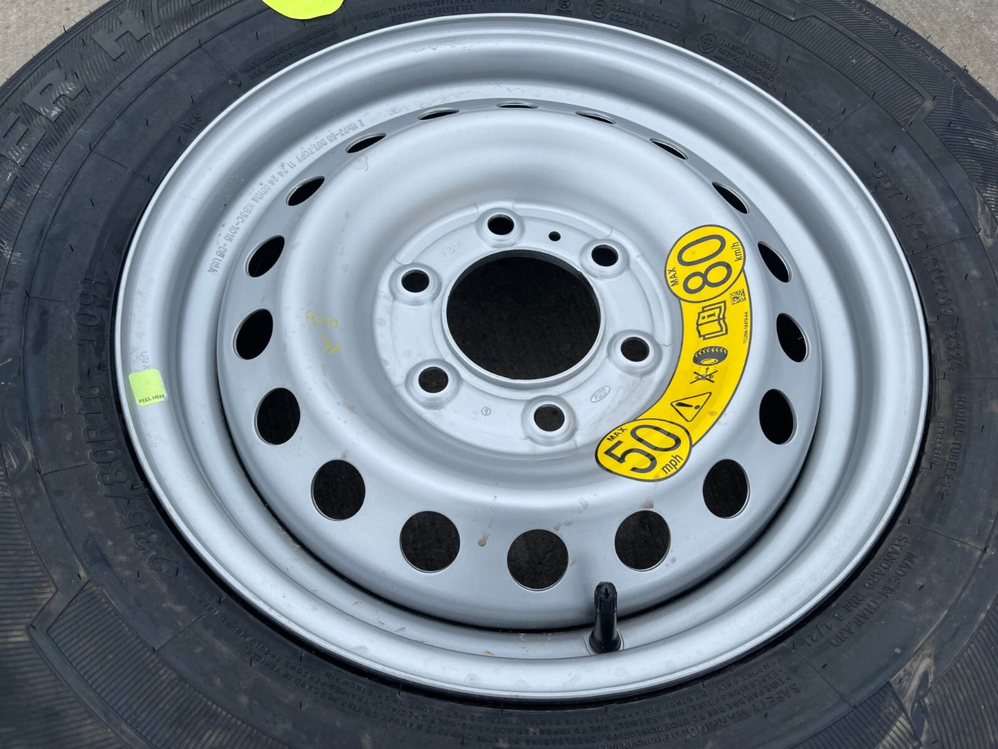 16" Ford Bronco steel wheel rim tire 10226 Ranger 2021 2022 2023 2024 2025